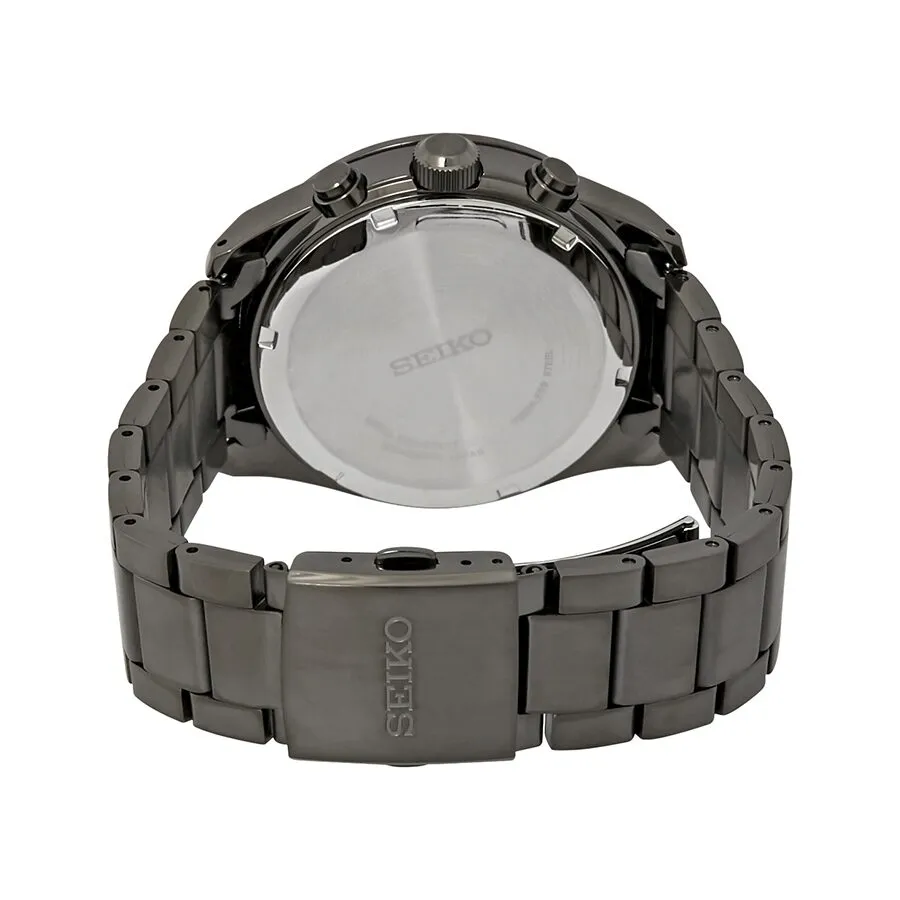 Seiko Solar Chronograph Quartz Black Dial Men's Watch SSC723