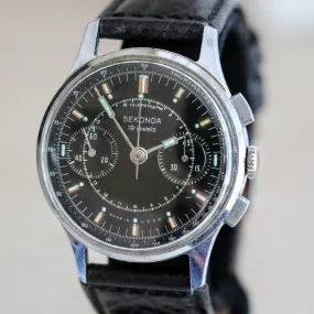 SEKONDA Poljot Chronograph Wristwatch 19 Jewels Made in U.S.S.R. Watch