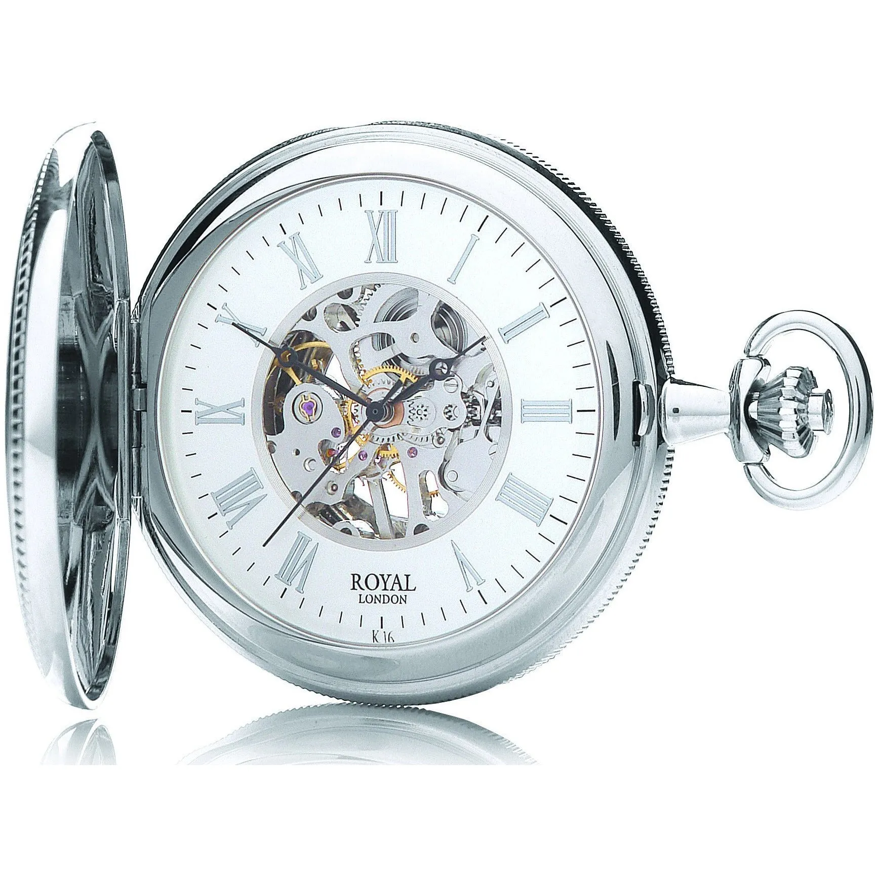 Silver  Mechanical Half Hunter Pocket Watch – Vintage Charm with Modern Mechanics