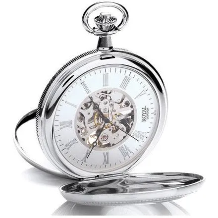Silver  Mechanical Half Hunter Pocket Watch – Vintage Charm with Modern Mechanics