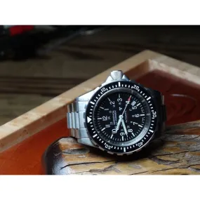 Sold - Marathon GSAR Military Tritium H3 Date ETA 2824-A2 US Government on Bracelet with Boxes & Papers