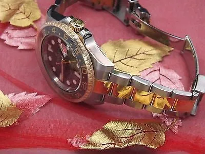 Sold!!! Rolex GMT-MASTER II 116713 Two Tone 18K Yellow Gold SS Ceramic Bezel Box Papers