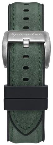 Spinnaker Durevole Rubber/Leather Hybrid Strap 22mm Green SP-STRAP22-RL04