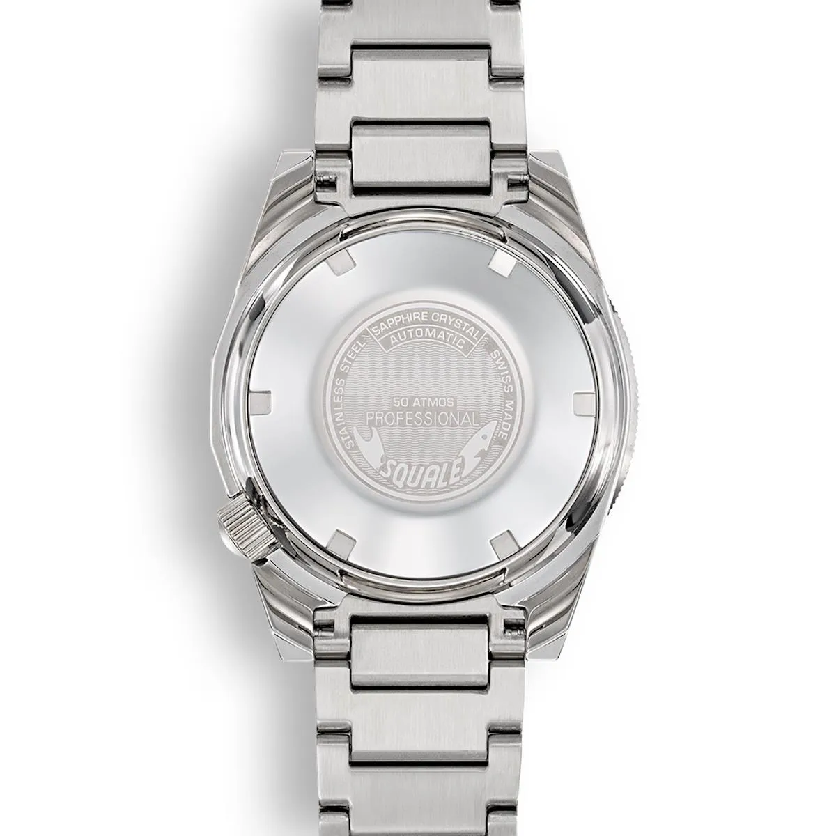 Squale 1521 Polished Steel Case - Full Lumed Dial on Bracelet
