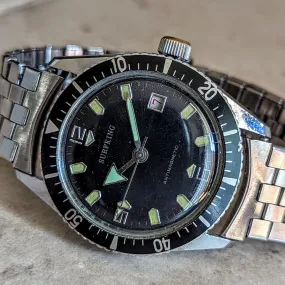 SURFKING Diver Wristwatch by WELSBRO Watch Co. Date Indicator Swiss Made Watch