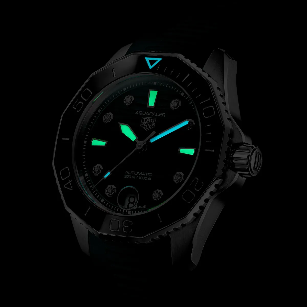 TAG Heuer Aquaracer Professional 300 Date 36mm Green Dial Automatic Ladies Watch