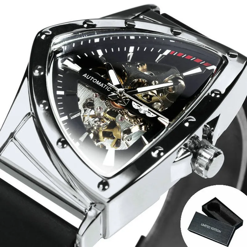 The Monaldo Triangle Skeleton Gold Black Watch
