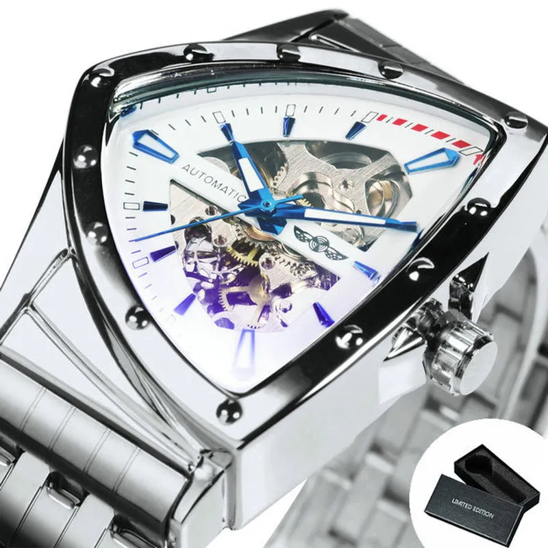The Monaldo Triangle Skeleton Gold Black Watch