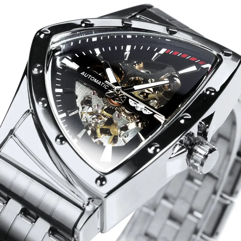 The Monaldo Triangle Skeleton Gold Black Watch