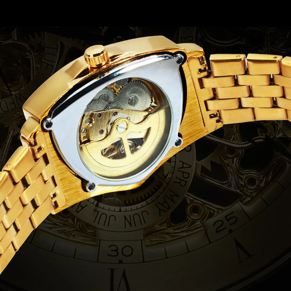 The Monaldo Triangle Skeleton Gold Black Watch