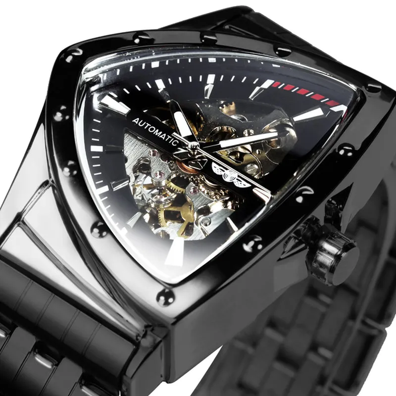 The Monaldo Triangle Skeleton Gold Black Watch