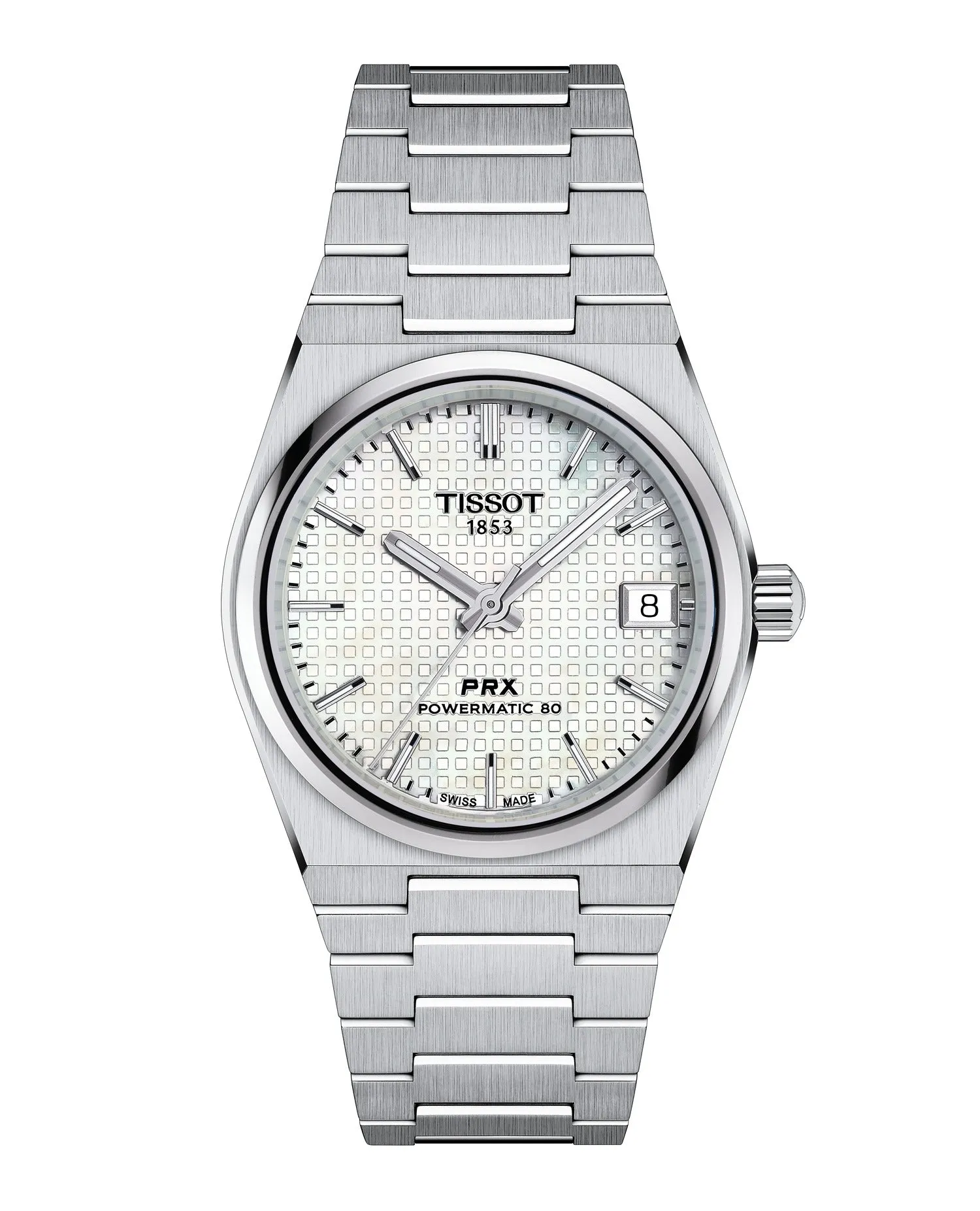 Tissot 35mm PRX Powermatic 80 Stainless Steel Mother-of-Pearl Automatic Watch