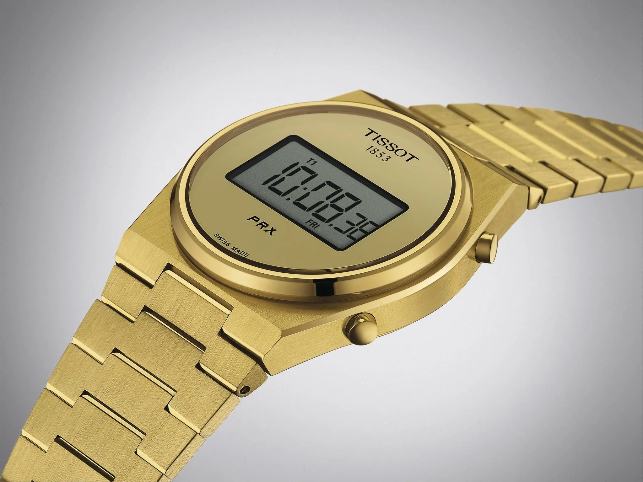 Tissot PRX Digital Gold Tone Watch T1374633302000