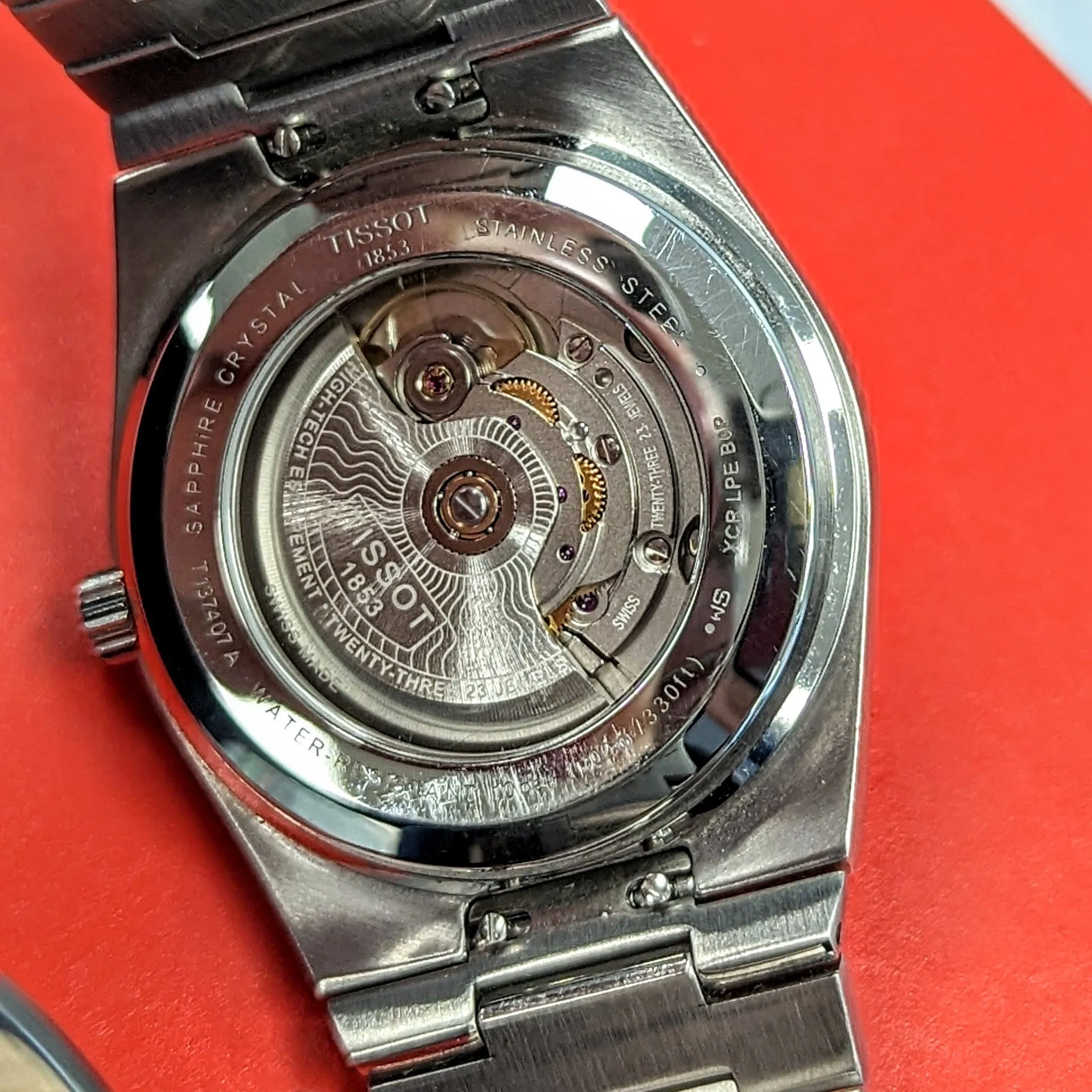 TISSOT PRX Powermatic 80 Automatic Watch Ref. T137407A Date Indicator Display Back – BOX & Papers!