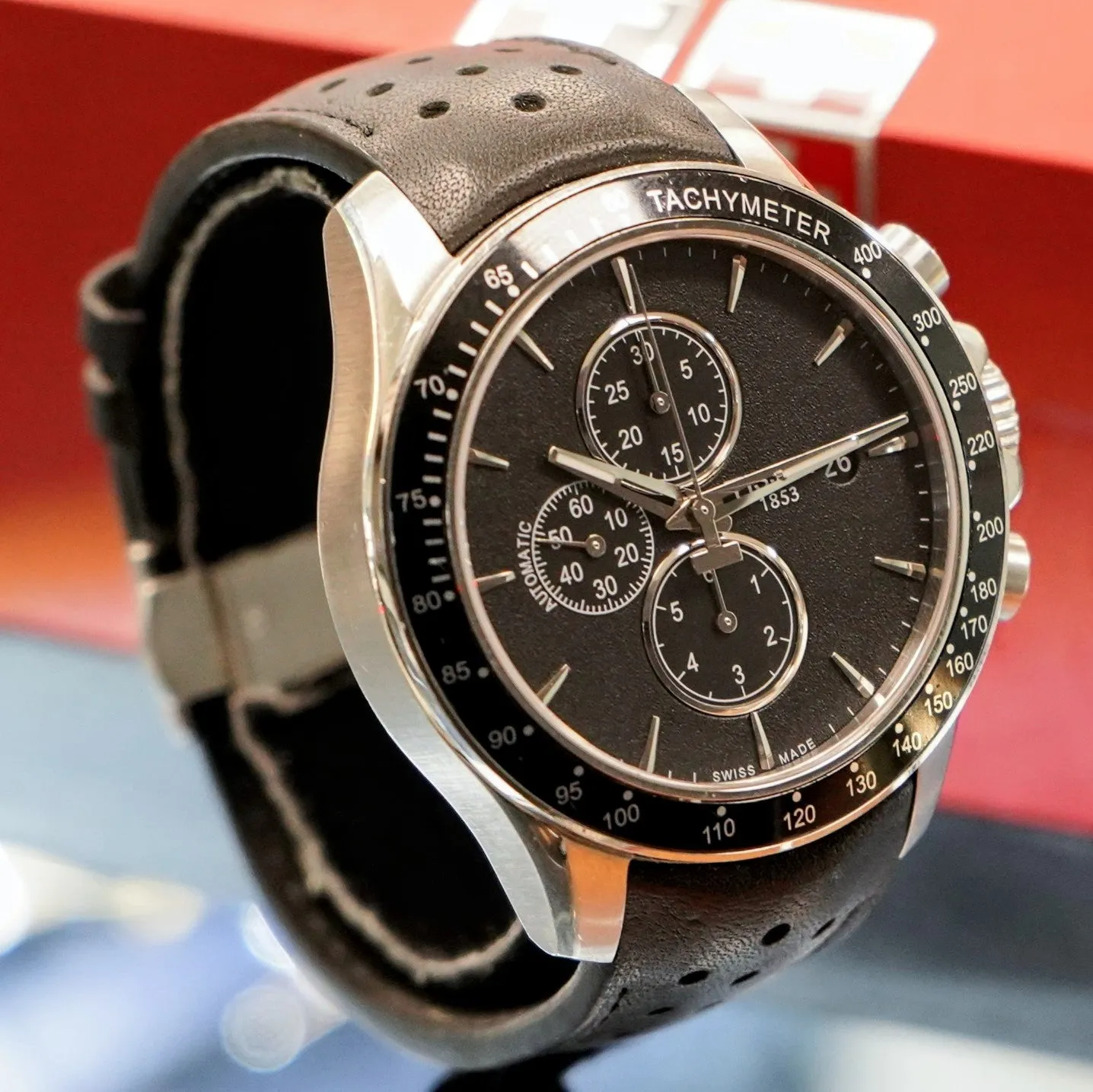 TISSOT V8 Automatic Chronograph Watch T106427A 45mm S.S. Wristwatch IN BOX!