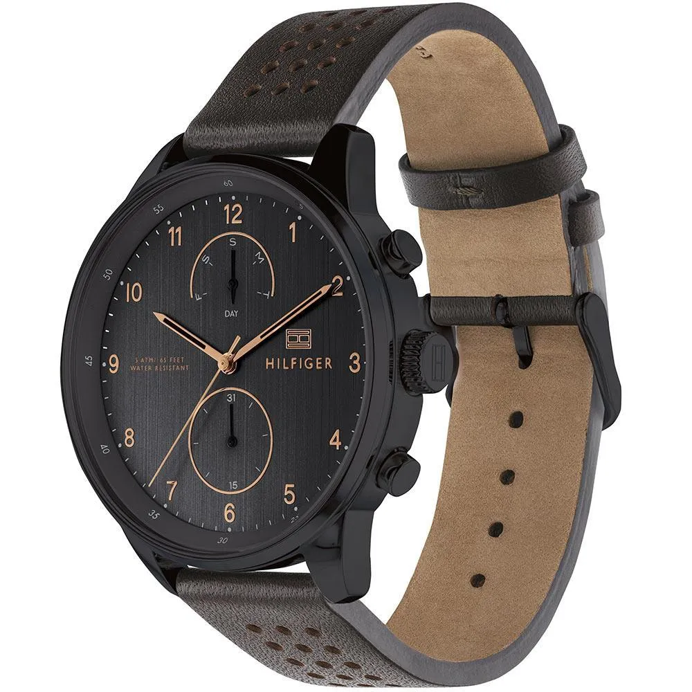 Tommy Hilfiger Modern Brown Leather Men's Watch 1791577