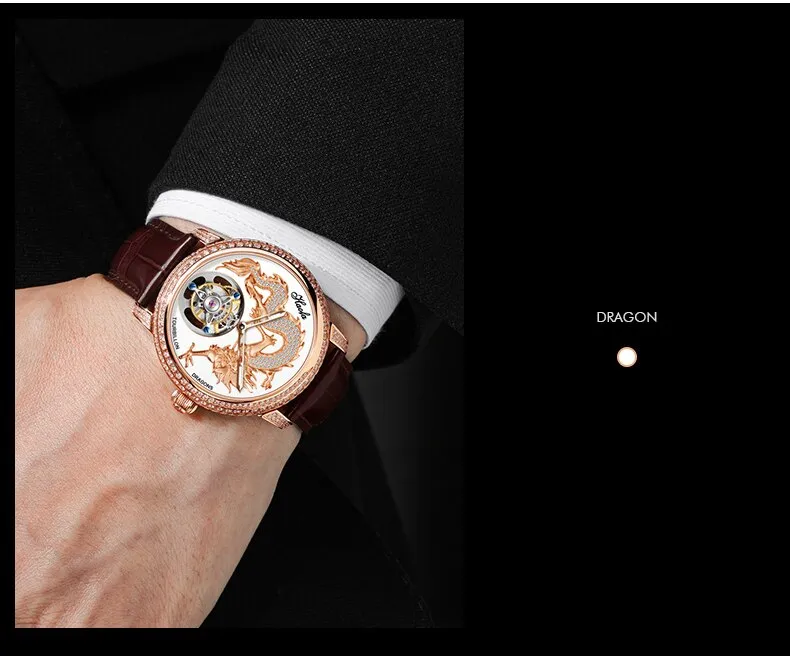 Unisex Luxury Sapphire Flying Movement Tourbillon Mechanical Wristwatch