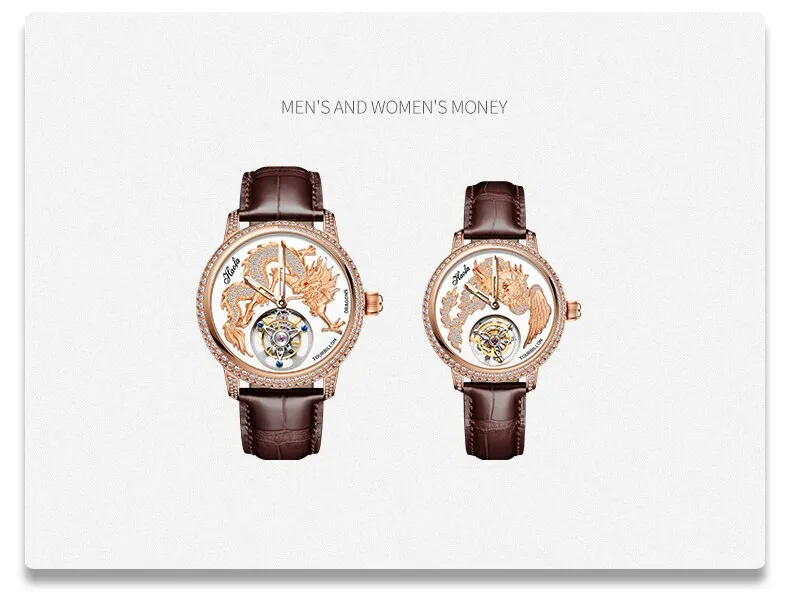 Unisex Luxury Sapphire Flying Movement Tourbillon Mechanical Wristwatch