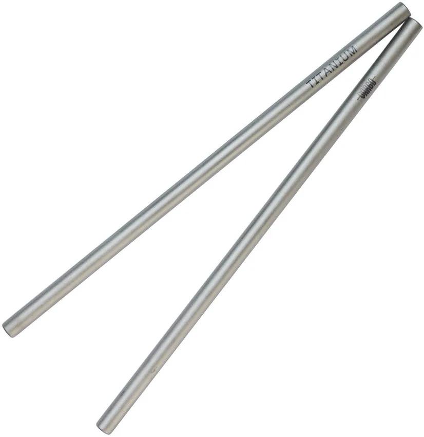 Vargo Straight Titanium Straw (with Cleaning Brush &Pouch)