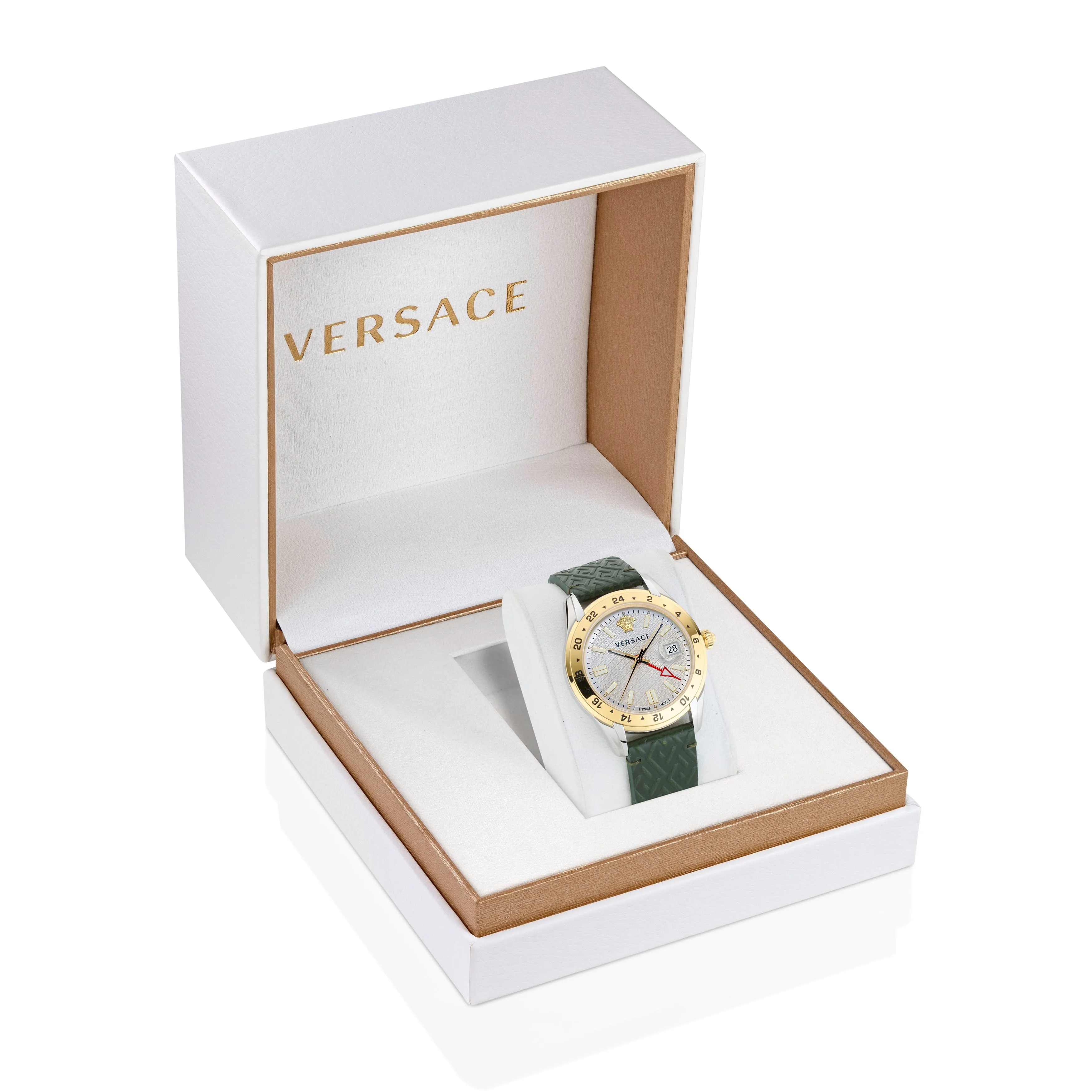 Versace Greca Time Silver Dial Men Watch - VE7C00223