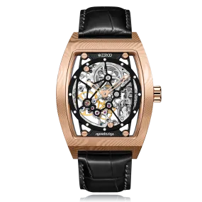 ZEROO M1D Damascus Steel THE AURIGA SKELETON MECHANICALAUTOMATIC WATCH FOR GENTS - ZM001DRBK