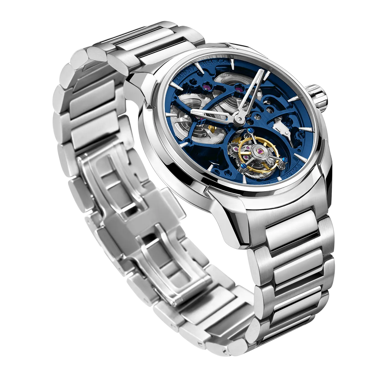 ZEROO T3 THE LEO AUTOMATIC SKELETON TOURBILLONAUTOMATIC TOURBILLON WATCH FOR GENTS - ZT003SBL
