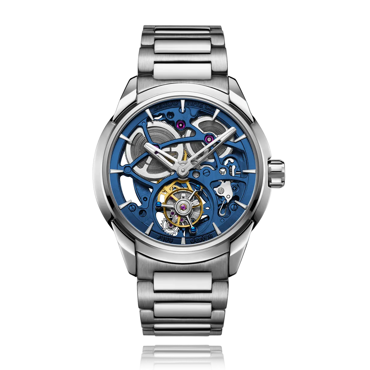 ZEROO T3 THE LEO AUTOMATIC SKELETON TOURBILLONAUTOMATIC TOURBILLON WATCH FOR GENTS - ZT003SBL