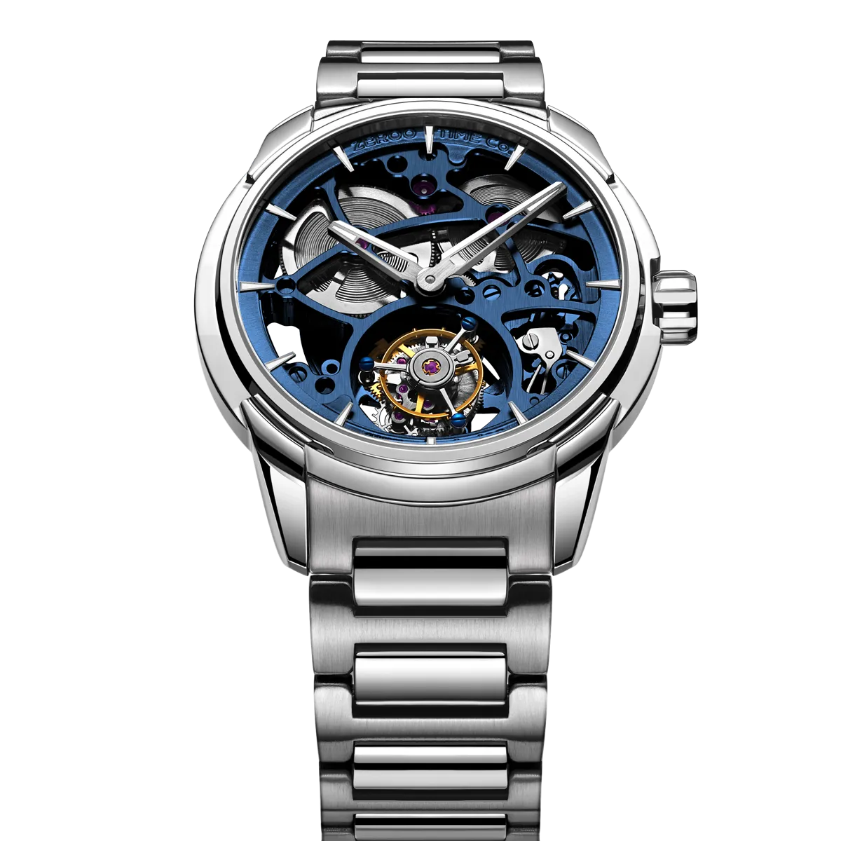 ZEROO T3 THE LEO AUTOMATIC SKELETON TOURBILLONAUTOMATIC TOURBILLON WATCH FOR GENTS - ZT003SBL