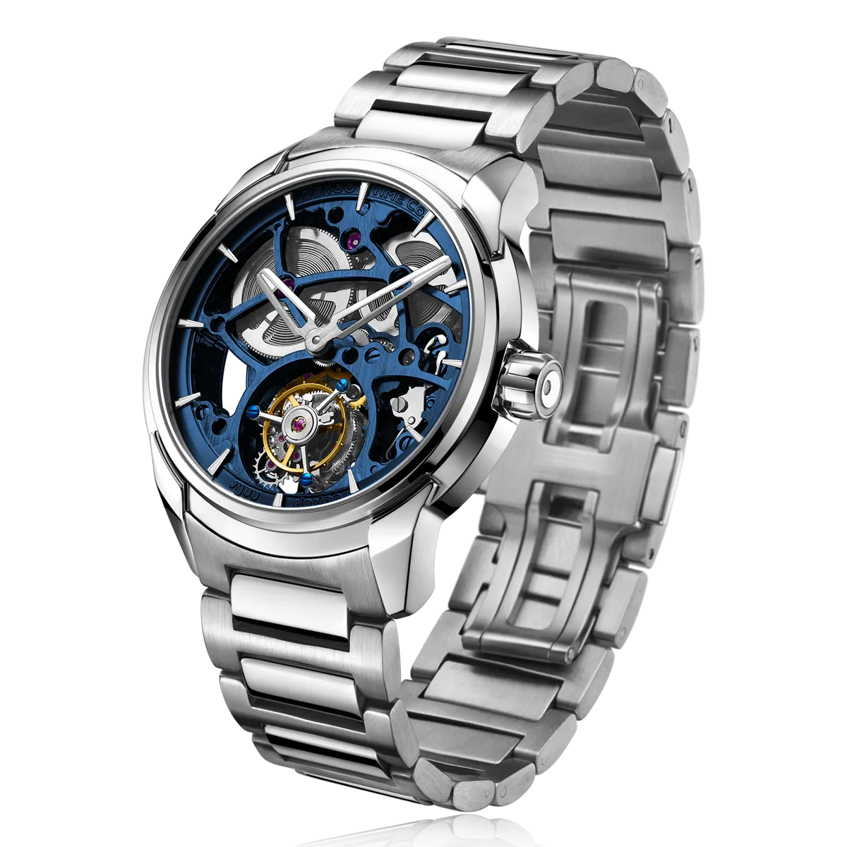 ZEROO T3 THE LEO AUTOMATIC SKELETON TOURBILLONAUTOMATIC TOURBILLON WATCH FOR GENTS - ZT003SBL